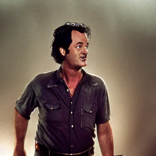 Prompt: bill murray in evil dead