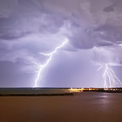 Image similar to lightning strikes at midnight