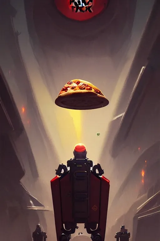 greg rutkowski travel poster science fiction pizza Stable Diffusion