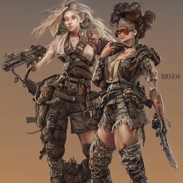 Prompt: the portrait of lawful neutral semi - colorful female infantry gunner as absurdly beautiful, gorgeous, elegant, young swimsuit model, an ultrafine hyperdetailed illustration by kim jung gi, irakli nadar, intricate linework, bright colors, octopath traveler, final fantasy, unreal engine 5 highly rendered, global illumination, radiant light, detailed and intricate environment