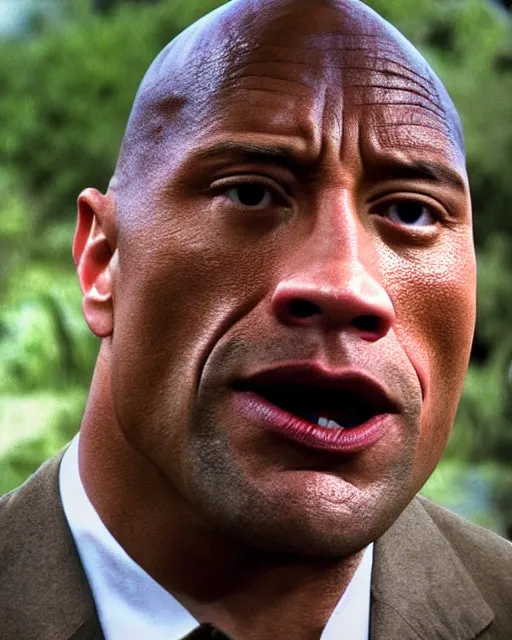 Image similar to film still close - up shot of dwayne johnson as john coffey from the movie the green mile. photographic, photography