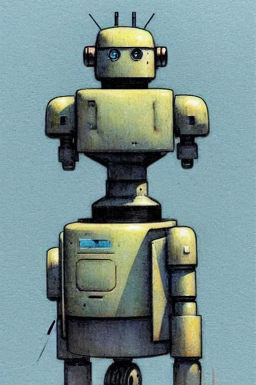 Image similar to ( ( ( ( ( 1 9 5 0 s retro future robot android 1 9 8 0 s robot home robot. muted colors. ) ) ) ) ) by jean - baptiste monge!!!!!!!!!!!!!!!!!!!!!!!!!!!!!!