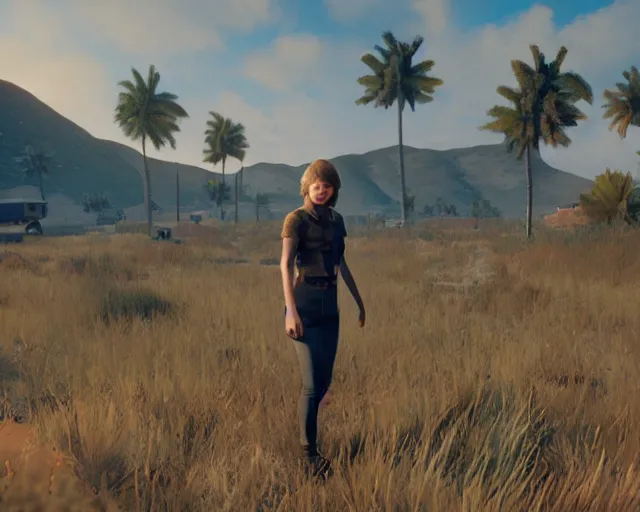 Prompt: taylor swift in pubg, sylvain sarrailh