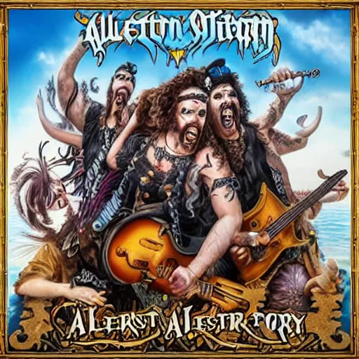 Prompt: alestorm album cover, highly detailed