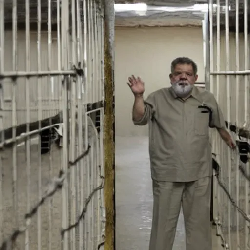 Image similar to Luis Inácio Lula da Silva with prison clothes in Jail, photograph