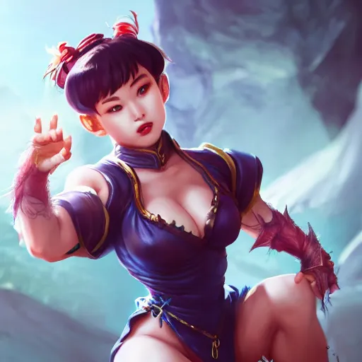 Image similar to a DND Chun LI monster, made by Stanley Artgerm Lau, WLOP, Rossdraws, ArtStation, CGSociety, concept art, cgsociety, octane render, trending on artstation, artstationHD, artstationHQ, unreal engine, 4k, 8k,