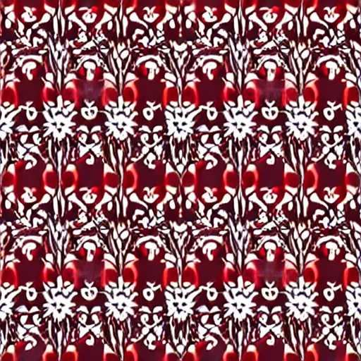 Image similar to vintage seamless wallpaper pattern. floral, colourful, print, design, red background, seamless, tileable, ornament.