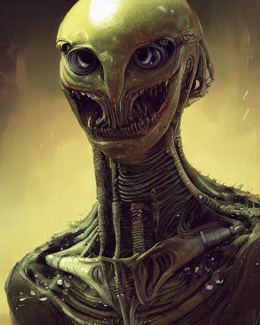 Image similar to detailed portrait alien, elite, by Ismail inceoglu dragan bibin hans thoma greg rutkowski Alexandros Pyromallis Nekro Rene Maritte Illustrated, Perfect face, fine details, realistic shaded, fine-face, pretty face