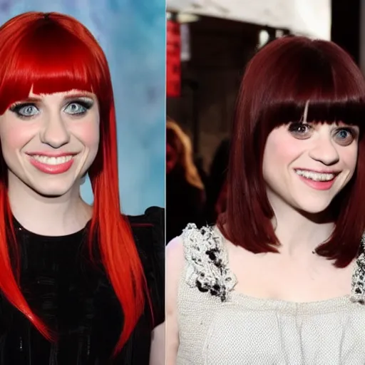 Image similar to hayley williams and zooey deschannel daugther