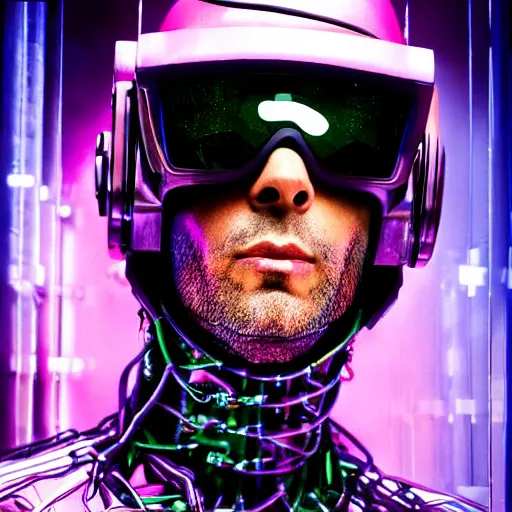 Prompt: cybernetic cyber cyberpunk Jamiroquai. Hd photo award winning