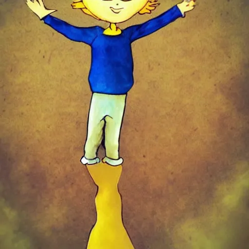 Image similar to the little prince, coraline art style