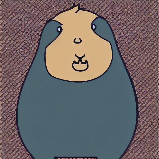 Prompt: an adorable graphic of a capybara, art by naomi lord, sticker, redbubble, clean, vector art, cute, hd