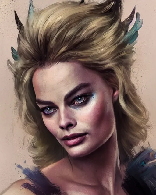 Image similar to margot robbie as a fairy, hyper realistic face, beautiful eyes, fantasy art, in the style of greg rutkowski