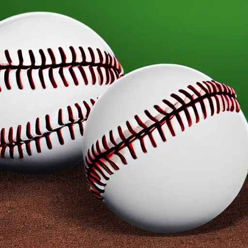 Image similar to baseballs shaped like a tidal wave