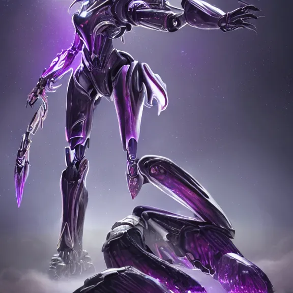 Image similar to extremely detailed ground shot of a giant beautiful stunning goddess 500 foot tall anthropomorphic hot robot mecha female dragon, silver sharp streamlined armor, detailed head, sharp claws, glowing Purple LED eyes, sitting elegantly in front of a tiny human the size of her foot, micro pov, dragon art, warframe fanart, Destiny fanart, macro art, giantess art, furry art, furaffinity, high quality 3D realism, DeviantArt, Eka's Portal, G6