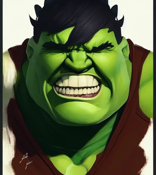 Image similar to face icon stylized minimalist hulk, loftis, cory behance hd by jesper ejsing, by rhads, makoto shinkai and lois van baarle, ilya kuvshinov, rossdraws global illumination