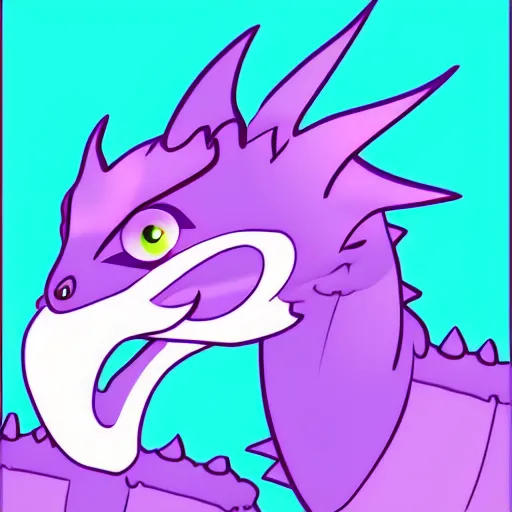 Image similar to very cute purple dragon, 2d minimalism, minimum of color