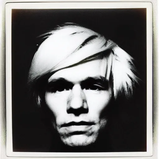 Prompt: Mugshot Portrait of Andy Warhol, taken in the 1970s, photo taken on a 1970s polaroid camera, grainy, real life, hyperrealistic, ultra realistic, realistic, highly detailed, epic, HD quality, 8k resolution, body and headshot, film still, front facing, front view, headshot and bodyshot, detailed face, very detailed face