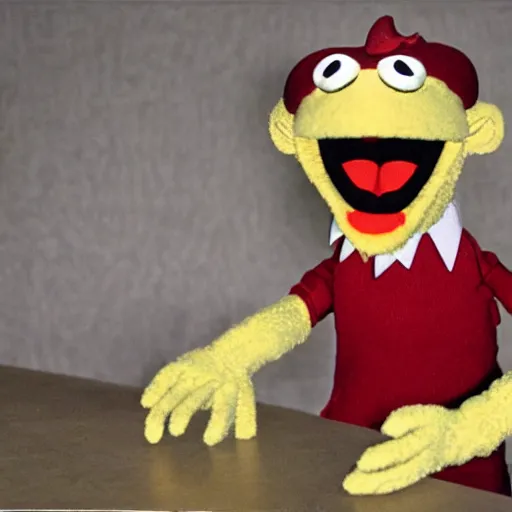 Image similar to the devil as a muppet