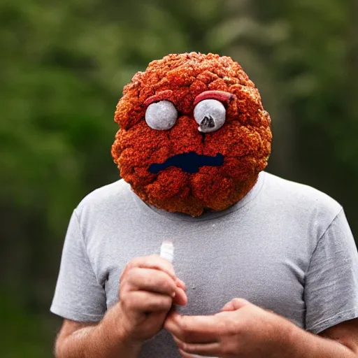 Image similar to Meatwad smoking a cigarette, 8k,