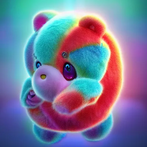 Image similar to hyperrealistic dslr film still of a care bear, heart emblem, stunning 8 k octane comprehensive 3 d render, inspired by istvan sandorfi & greg rutkowski & unreal engine, perfect symmetry, dim volumetric cinematic lighting, extremely hyper - detailed, extremely lifelike attributes & texture, intricate, masterpiece, artstation, stunning