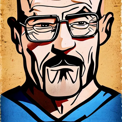 Image similar to walter white in the style of a looney tunes cartoon