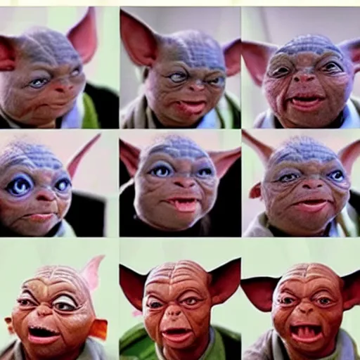 Image similar to funny yoda faces