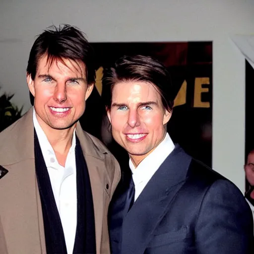 Prompt: Tom Cruise and Xenu hanging out