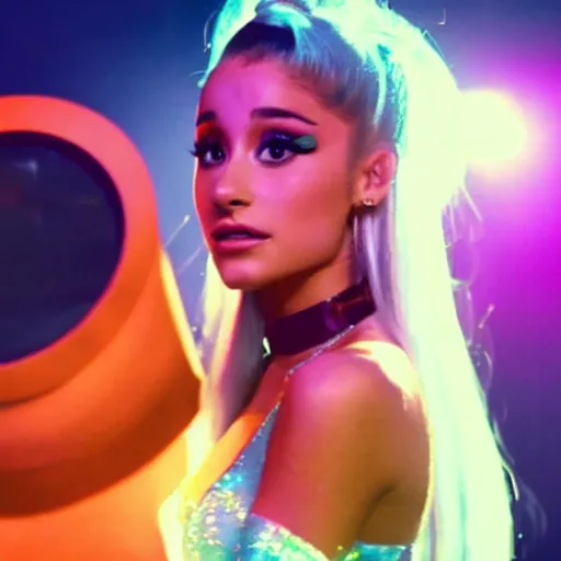 Prompt: cinematic movie still of ariana grande as a 1 9 7 0 s disco queen, 8 k hdr, action shot, movie still, hazy vibes, acid trip, fear and loathing