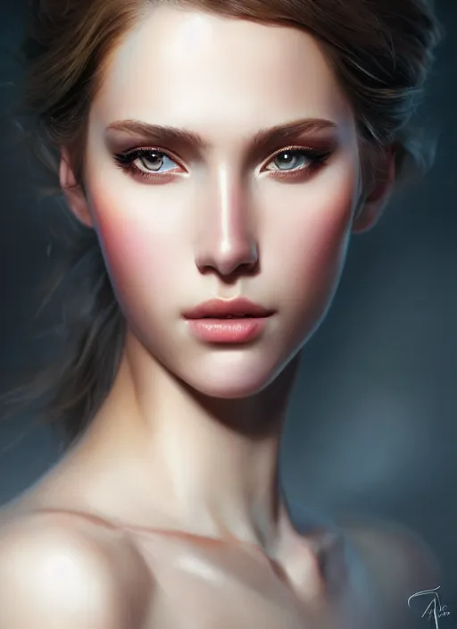 Image similar to a gorgeous female photo, professionally retouched, soft lighting, wearing a feather dress, realistic, smooth face, perfect eyes, wide angle, sharp focus on eyes, 8 k high definition, insanely detailed, intricate, elegant, art by artgerm and greg rutkowski and diego fazio