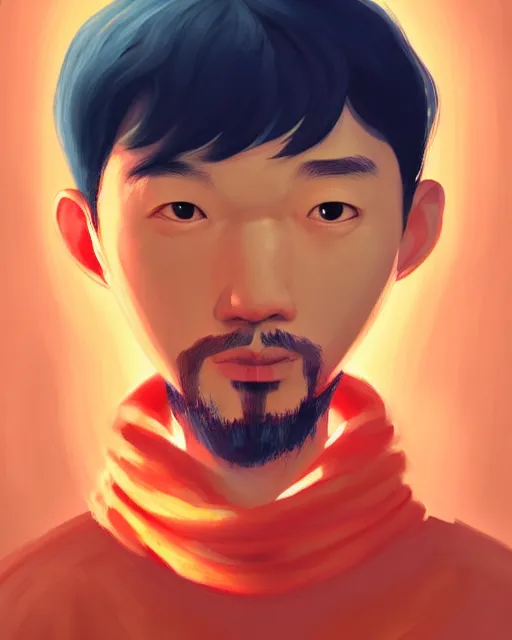 Prompt: painting portrait of cj, cartoon, warm lighting. movie poster, illustration by bartek fedyczak, erak note, tooth wu, neil richards, kan liu, siwoo kim, jisu choe, trending on art station