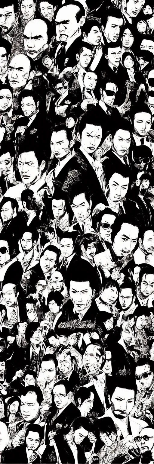 Image similar to yakuza style digital art