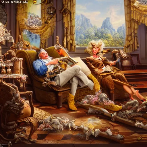 Prompt: the chief engineer of design, Realistic, Regal, Refined, Detailed Digital Art, Michael Cheval, Walt Disney (1937), François Boucher, Oil Painting, Steampunk, Highly Detailed, Cinematic Lighting, Unreal Engine, 8k