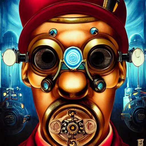 Prompt: Lofi Steampunk Bioshock portrait of Snoop Dog Pixar style by Tristan Eaton Stanley Artgerm and Tom Bagshaw