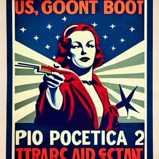 Image similar to USA propaganda poster, protect your second amendment right to shoot up any location, vintage poster,