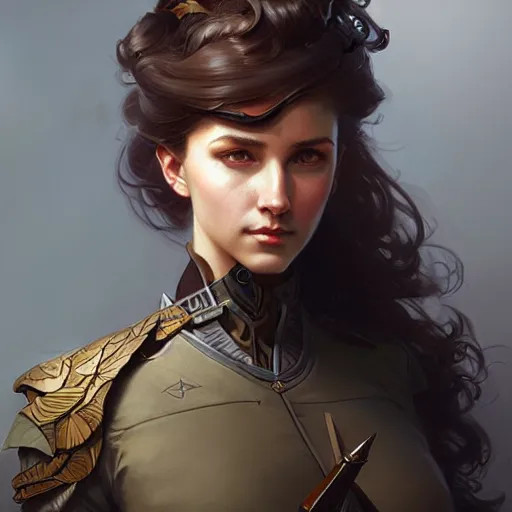 Prompt: sketch of an female soldier, D&D, fantasy, sketch, intricate, elegant, highly detailed, digital painting, artstation, concept art, smooth, sharp focus, illustration, art by artgerm and greg rutkowski and alphonse mucha