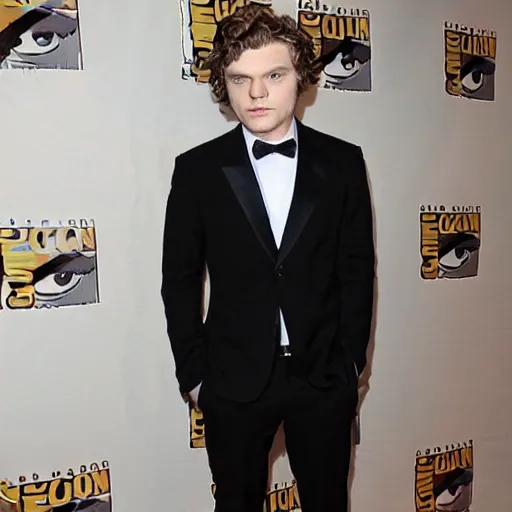 Prompt: evan peters showing his feet to the camera