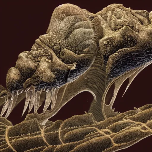 Prompt: fanged noumena, high-res extremely detailed photo by national geographic,