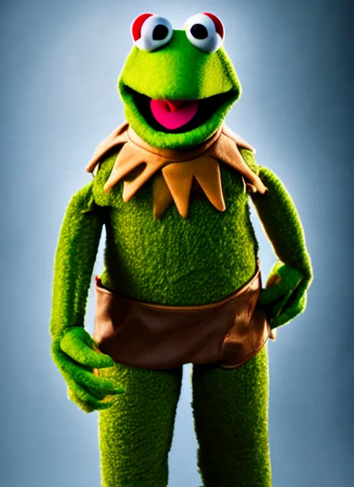 Image similar to studio portrait still of muppet!!!!! loki!!!!!! from avengers infinity war as a muppet muppet as a muppet, 8 k, studio lighting, key light,