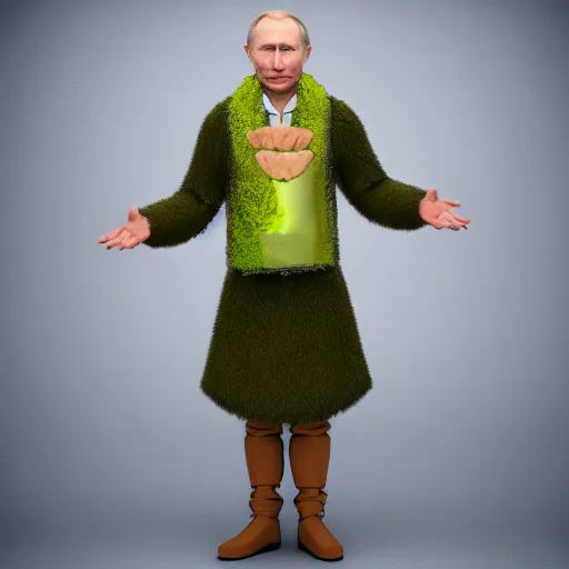 Image similar to putin wearing pickle costume, highly detailed, studio lighting, 4 k