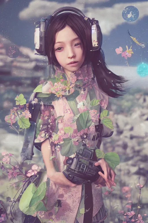 Image similar to solarpunk girl kawaii, ultra realistic, concept art, intricate details, highly detailed, photorealistic, octane render, 8 k