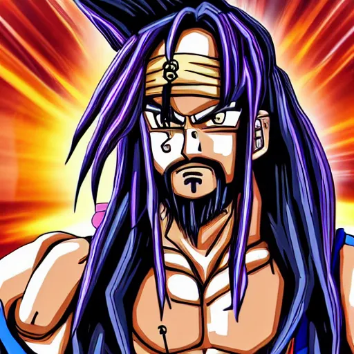 Image similar to Jack Sparrow as a dragon ball character