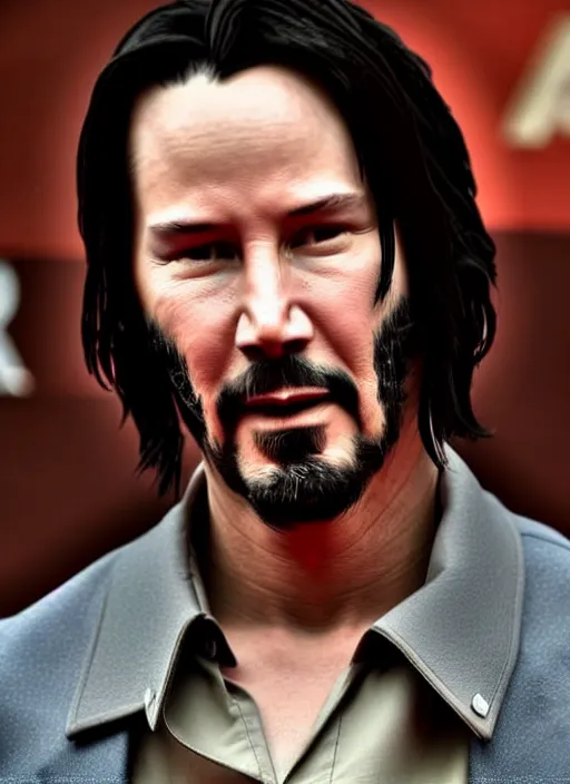 Image similar to Keanu Reeves cast as Eminem, still from 8 Mile, hyperrealistic, 8k, Octane Render,