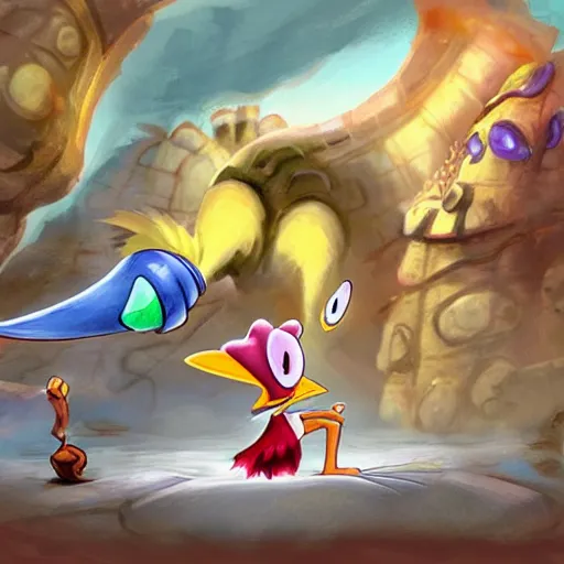 Prompt: rayman character, concept art