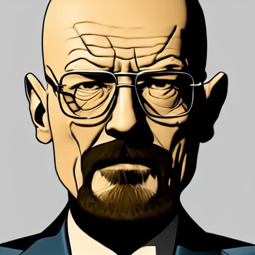 Image similar to Walter White drawn in the league of legends character splash art, digital art, trending on artstation, behance