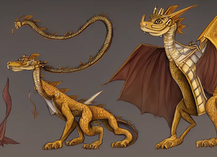 Image similar to fullbody egyptian dragon character design of a egyptian dragon. egyptian dragon deviantart adoptable, deviantart species style of maple story and zootopia, disney portrait studio lighting by jessica rossier and brian froud in the style of disney, traditional artstation