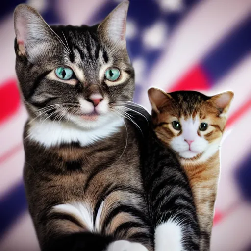 Image similar to photo of a cat president of usa