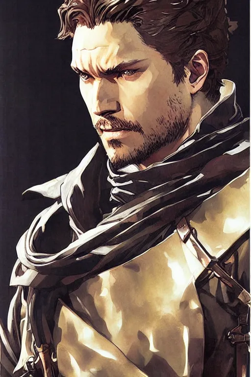 Image similar to attractive man, game of thrones, painting by j. c. leyendecker, yoji shinkawa, katayama bokuyo