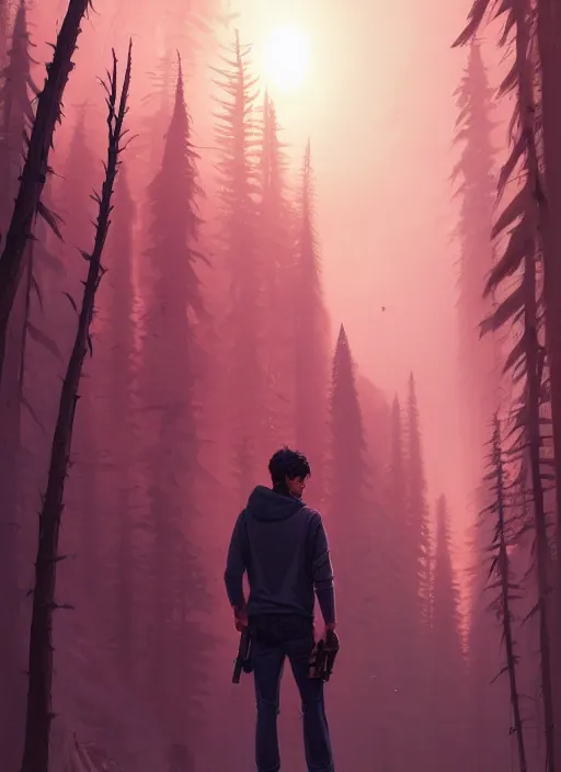 Image similar to highly detailed portrait justin trudeau in pink hoody holding ar - 1 5! in gta v stephen bliss unreal engine fantasy art by greg rutkowski loish rhads ferdinand knab makoto shinkai lois van baarle ilya kuvshinov rossdraws tom bagshaw global illumination radiant light detailed intricate environment