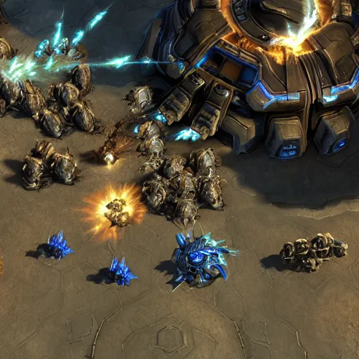 Image similar to a screenshot from a starcraft 2 expansion